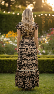 Aurelia Black Silk Dress
