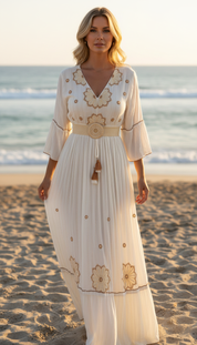 Alba White Maxi Dress