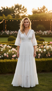 Ivory Moon Lace Dress
