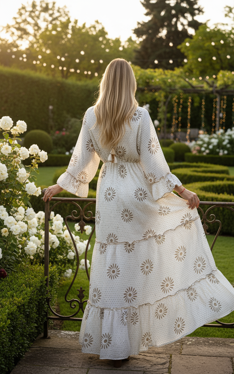 Viscose Tie-Dye Boho Maxi Dress