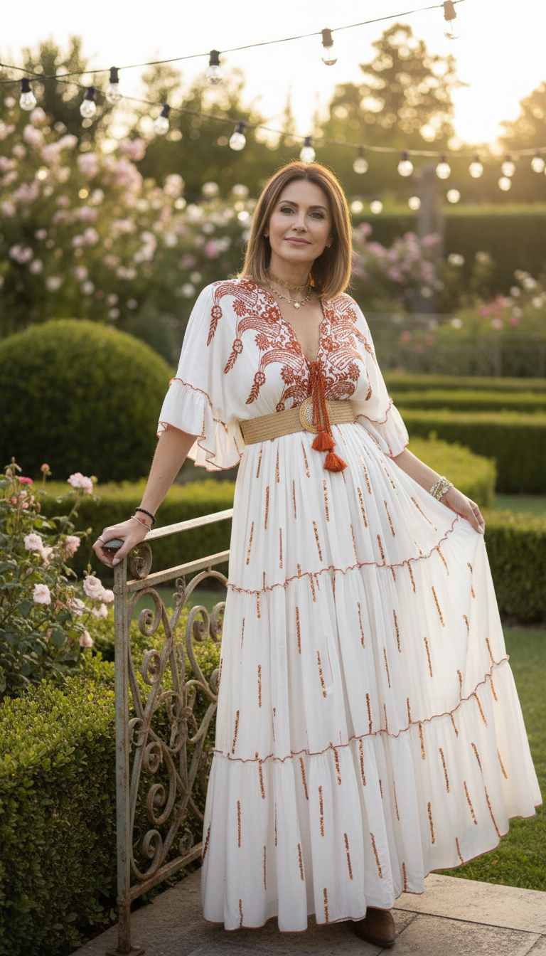 Amber Whisper Maxikleid