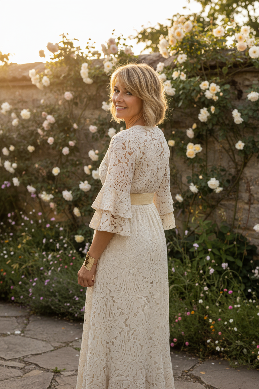 Ethereal Lace Gown Bohemian Love Style Ethereal Lace Gown Bohemian Love Style