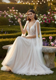 Romantic Bridal Dress with Chantilly Lace