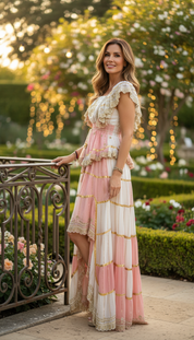 Lunaria Pink Asymmetrical Set