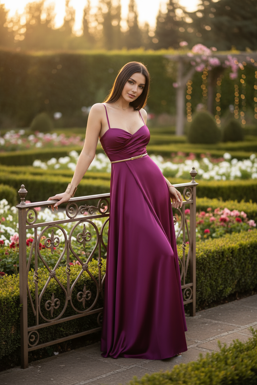 Satin Elegance Party Dress