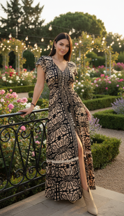 Aurelia Black Silk Dress