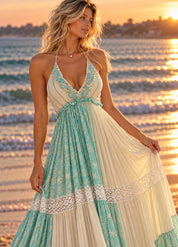 Azurea Boho Maxi Dress – Handcrafted Elegance