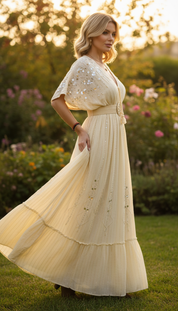 Maxikleid „Sonnenlicht Garten“