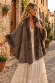 Siena Faux Fur Boho Cape
