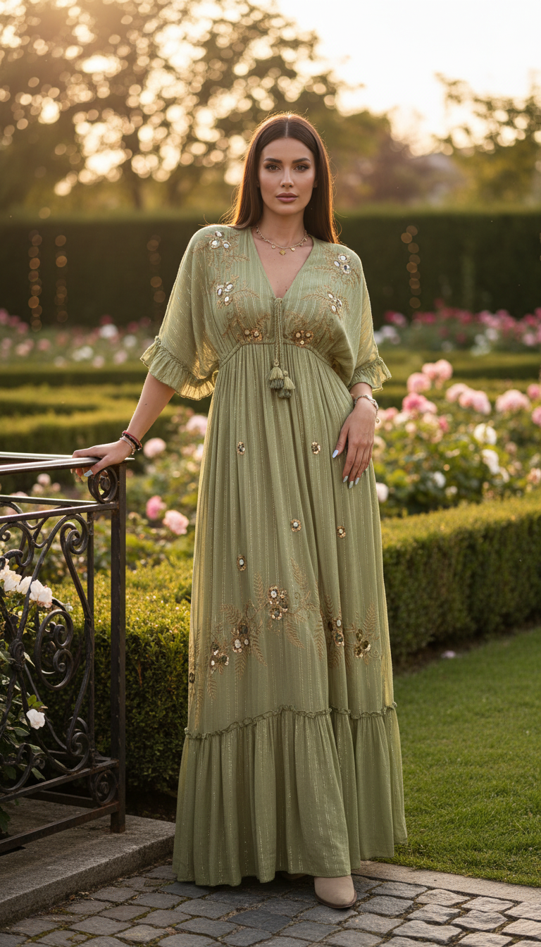 Emerald Garden Maxi Dress