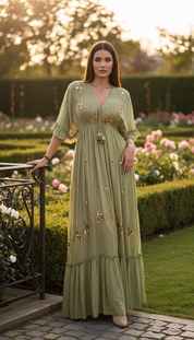 Emerald Garden Maxi Dress
