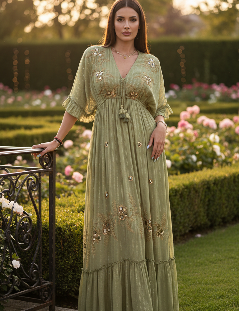 Moonlit Garden Maxi Dress