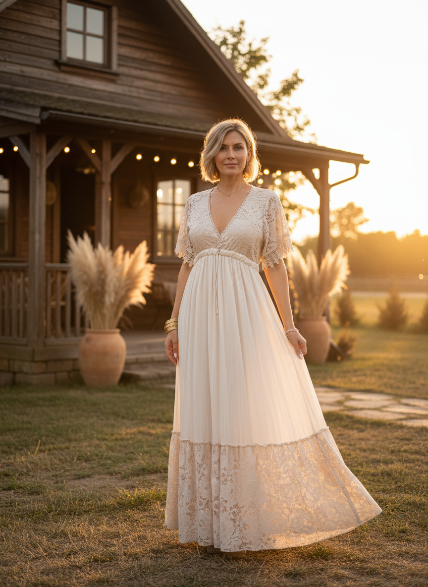 Lace Meadow Maxi Dress