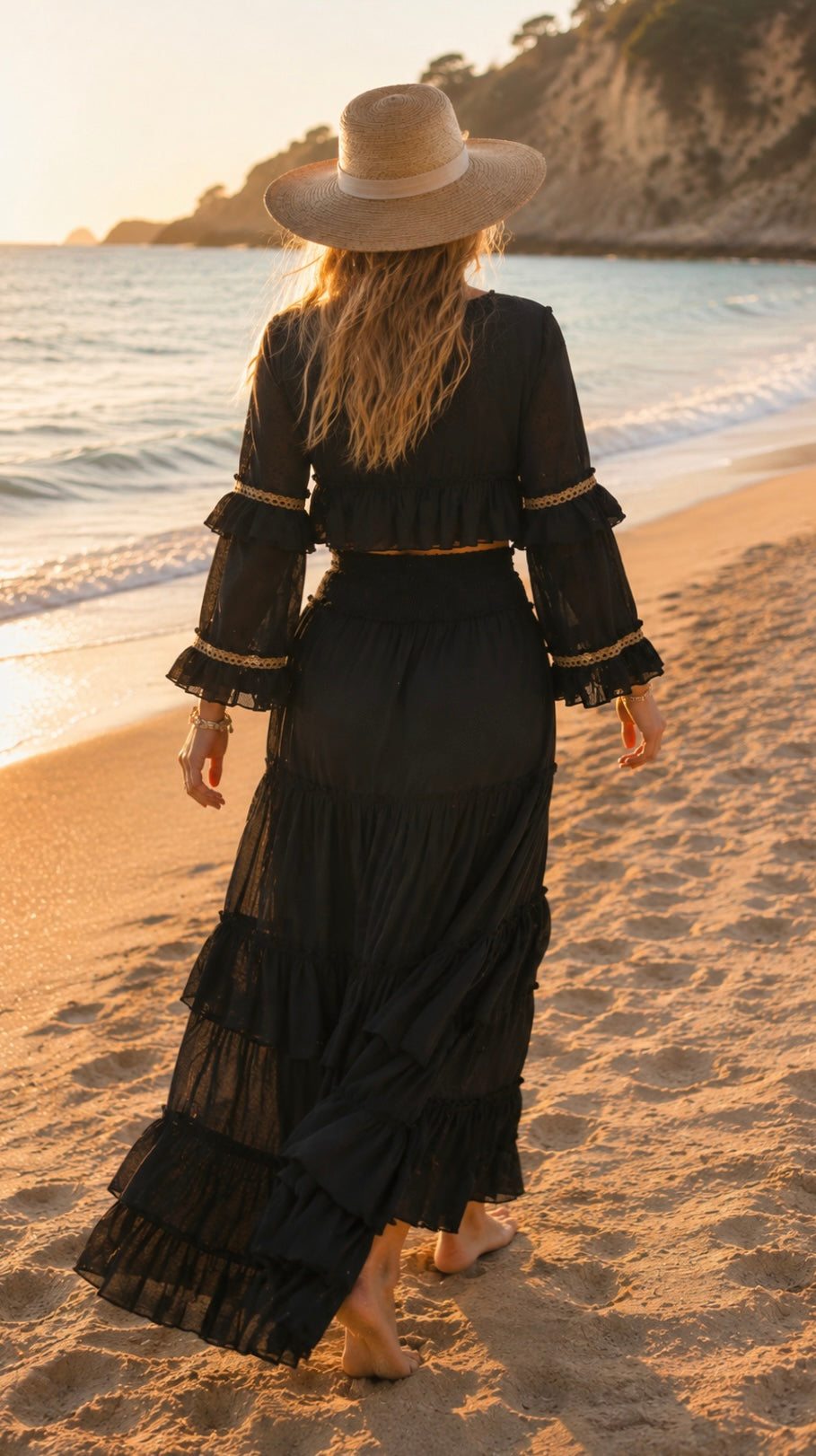 Desert Rose Black Boho Set
