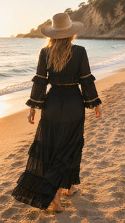 Desert Rose Black Boho Set