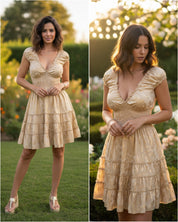 Natural Silk Short Dress