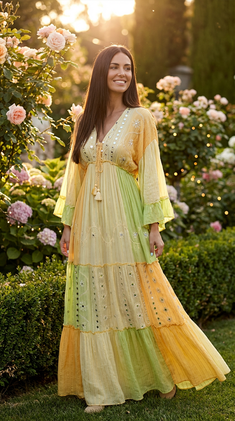 Nolia gelbes Maxikleid
