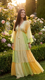 Nolia gelbes Maxikleid