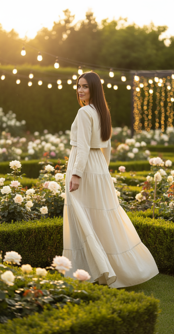 Organic Beige Boho Dress