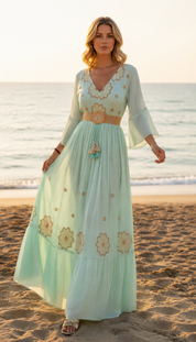 Alba Blue Maxi Dress