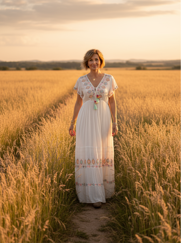 bohemian love style sophie dress The sell out Sophie dress.. now in a gorgeous new Star Fawn print that is (as always) designed in house #inclusivefashion #sophiedress #weddinguestdress