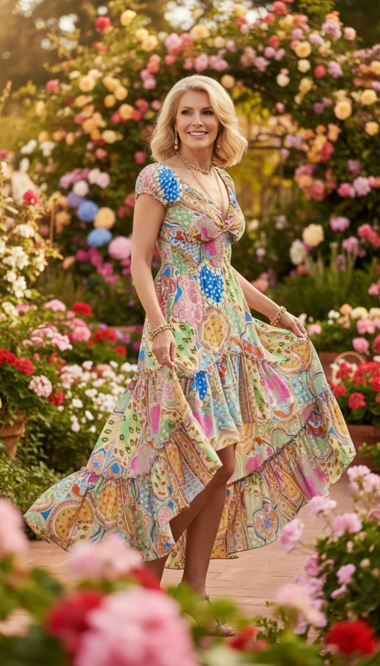 Robe en soie « Vagues murmurantes »