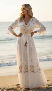Alba White Maxi Dress
