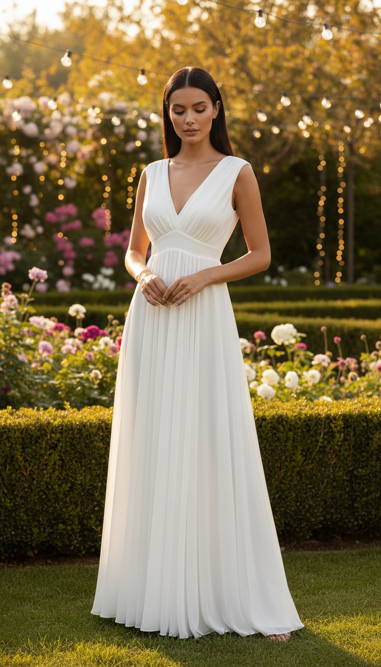 Robe longue Silk Whisper – Élégante robe bohème en blanc naturel