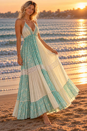 Azurea Boho Maxi Dress – Handcrafted Elegance