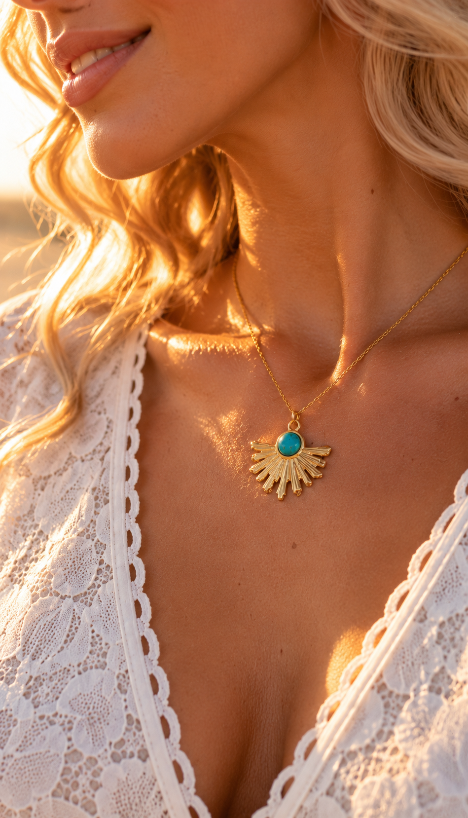 Turquoise Sun Necklace