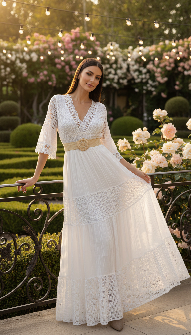 Boho Maxi Lace Dress