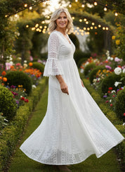 Salbeigrünes Spitzenkleid