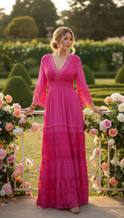 Reines Maxi-Boho-Kleid