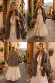 Siena Faux Fur Boho Cape