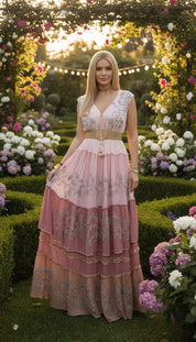 Robe maxi bohème coucher de soleil