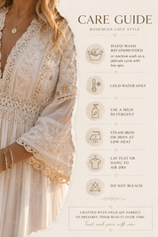 Robe en dentelle bohème pure
