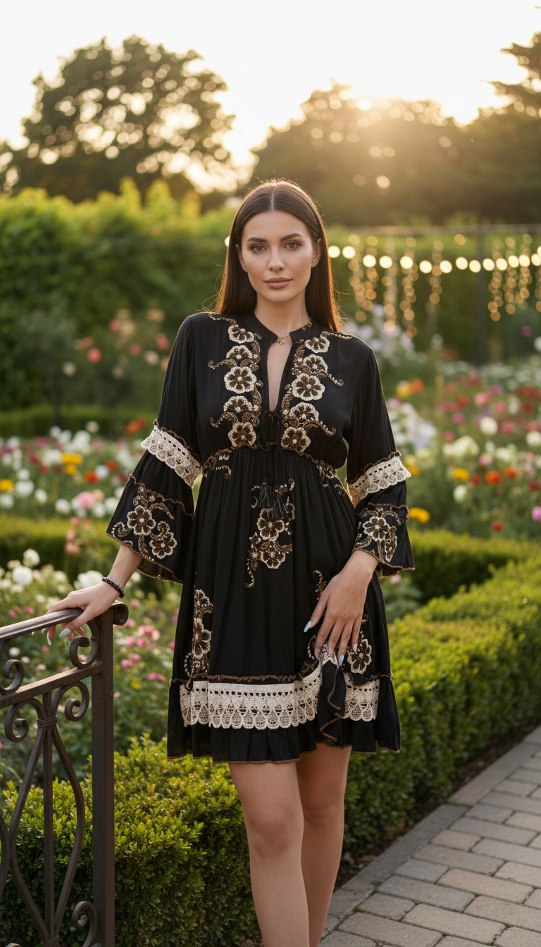 Eira Black Mini Dress