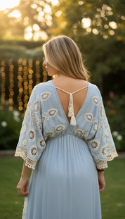Blossom Blue Maxi Dress
