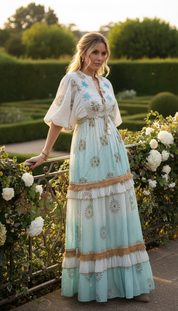 Robe longue Azure Bloom