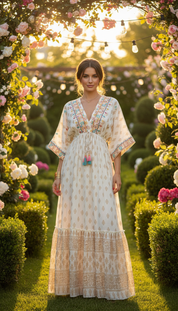 Robe longue colorée