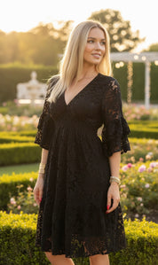 Robe courte noire Luna