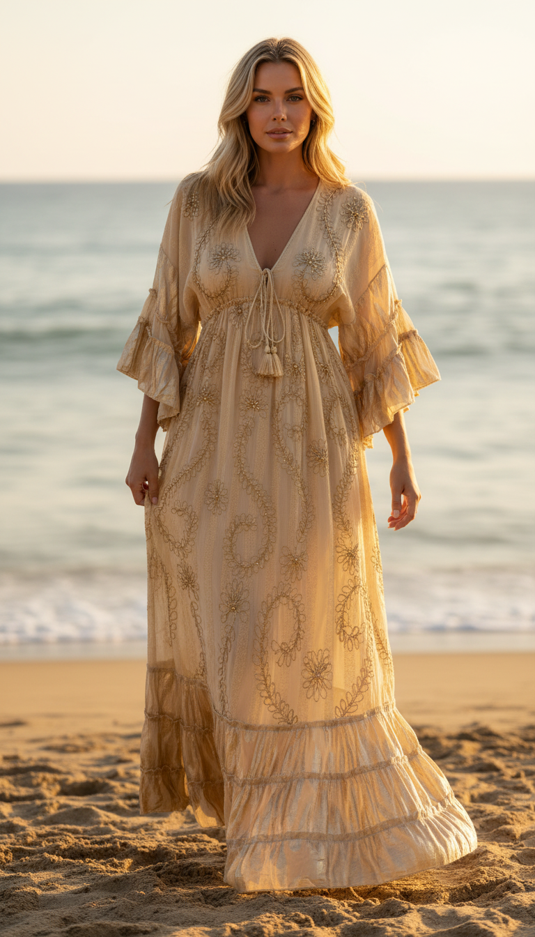 Golden Solana Maxi Dress