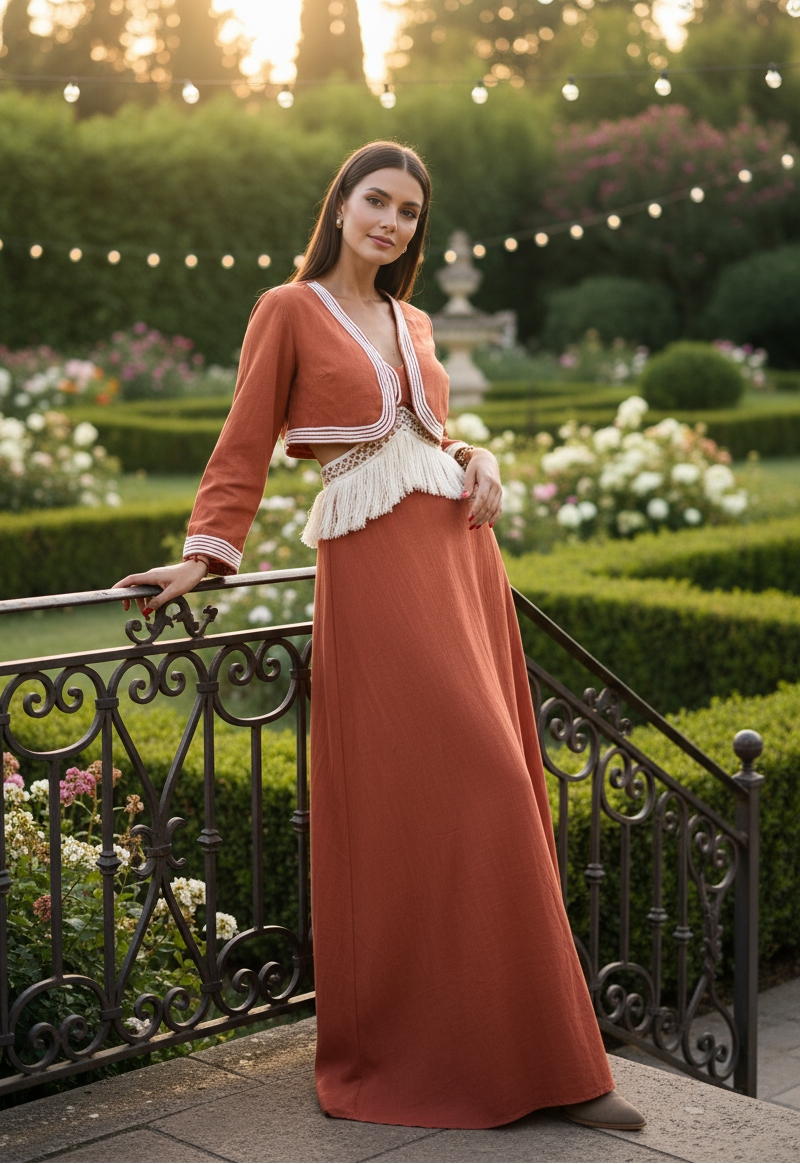 Organic Terracotta Dress