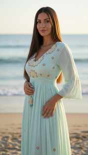 Alba Blue Maxi Dress