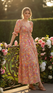 Das gesmokte Seidenkleid