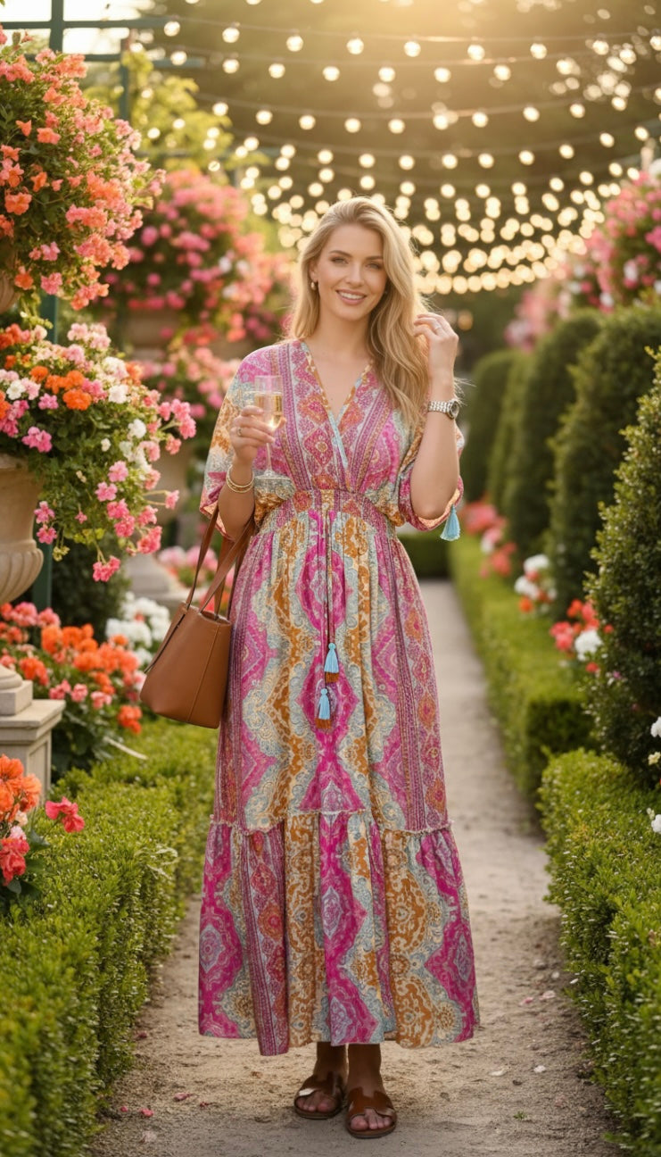 Seidenkleid „Himmlische Blüte“