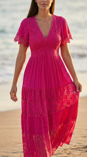Pink Aura Maxi Dress