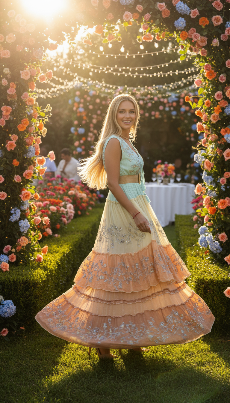 Sunset Boho Maxi Dress