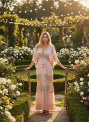 Blush Embroidery Dress