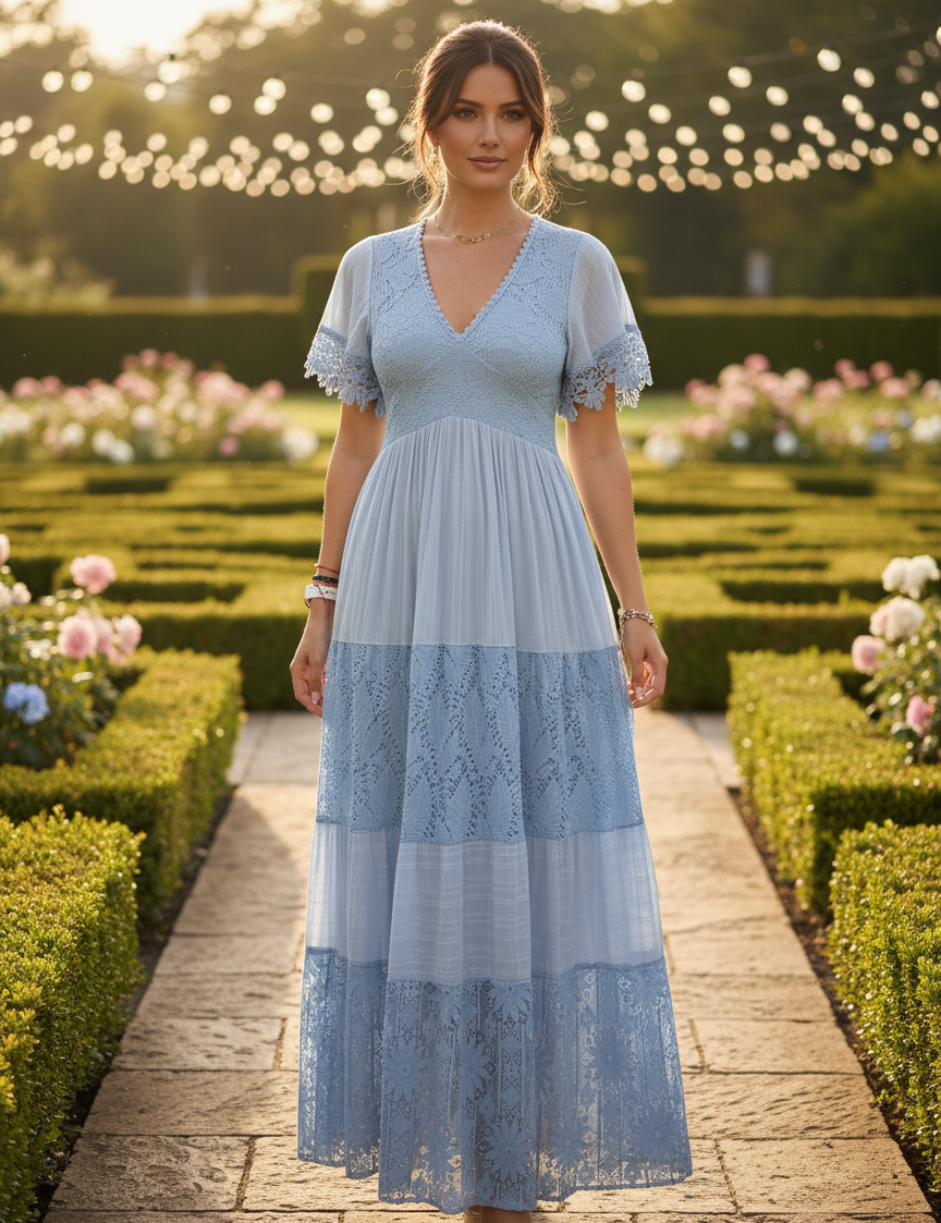 Blue Aura Maxi Dress